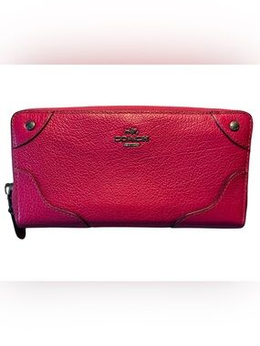 Coach Mickie Zip Accordion Wallet/Clutch - Pink